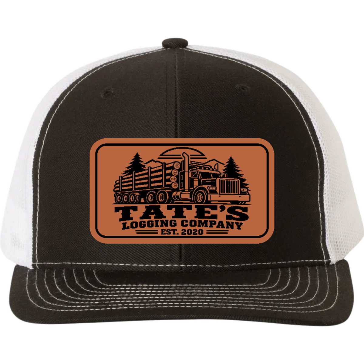 Tate's Logging Log Truck Leather Patch