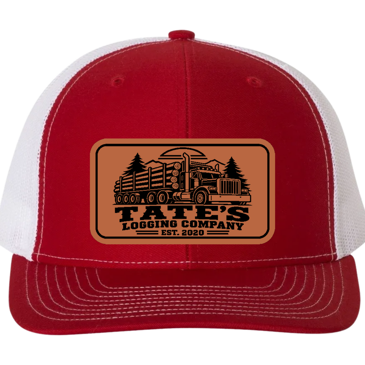 Tate's Logging Log Truck Leather Patch