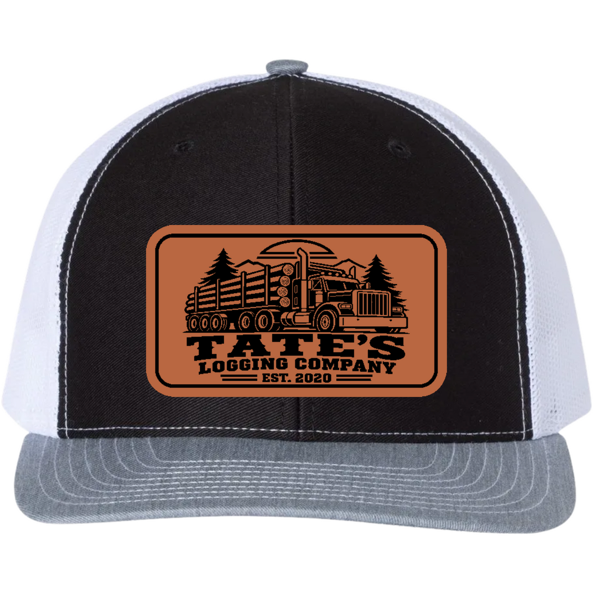 Tate's Logging Log Truck Leather Patch