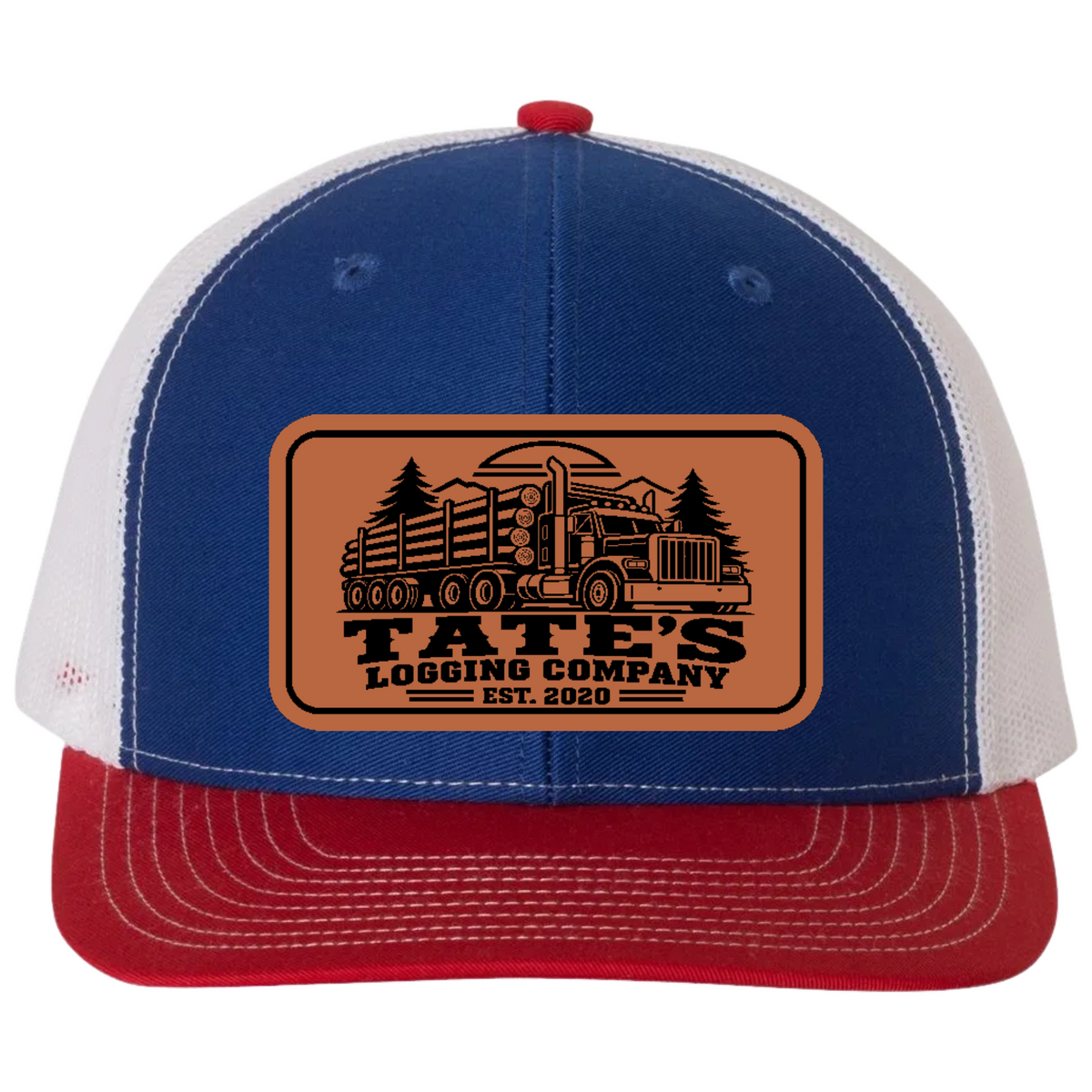 Tate's Logging Log Truck Leather Patch