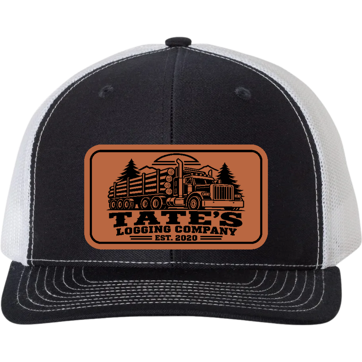 Tate's Logging Log Truck Leather Patch