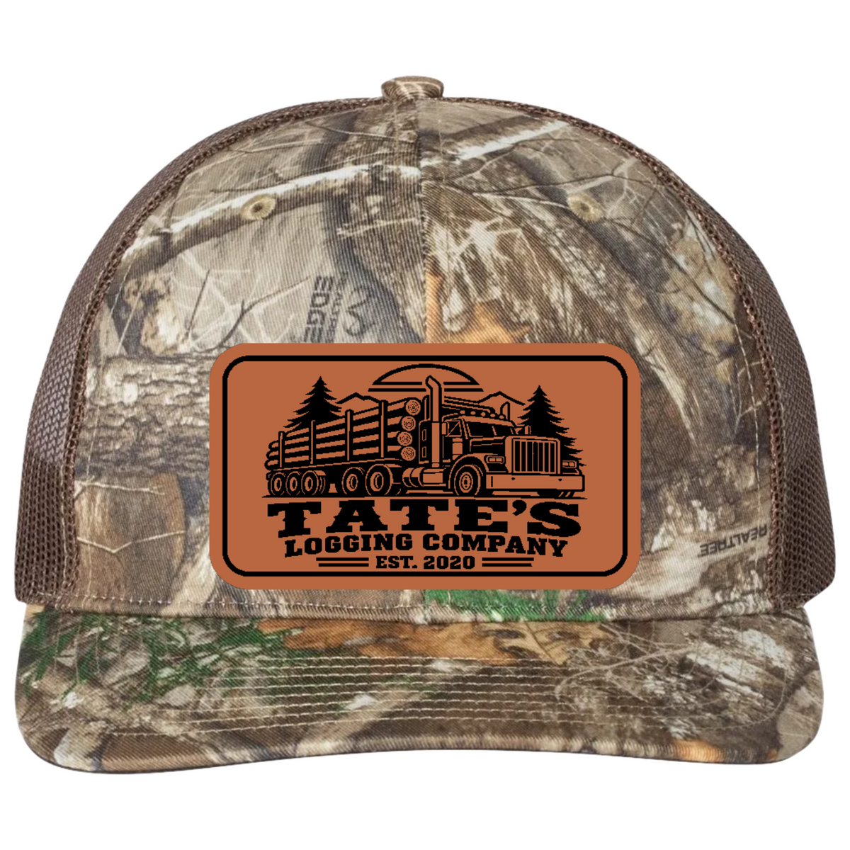 Tate's Logging Log Truck Leather Patch