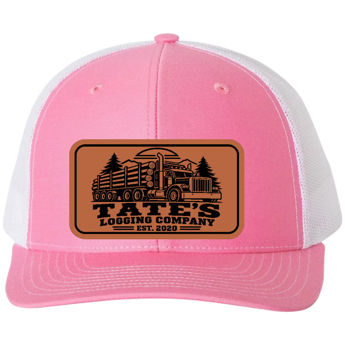 Tate's Logging Log Truck Leather Patch