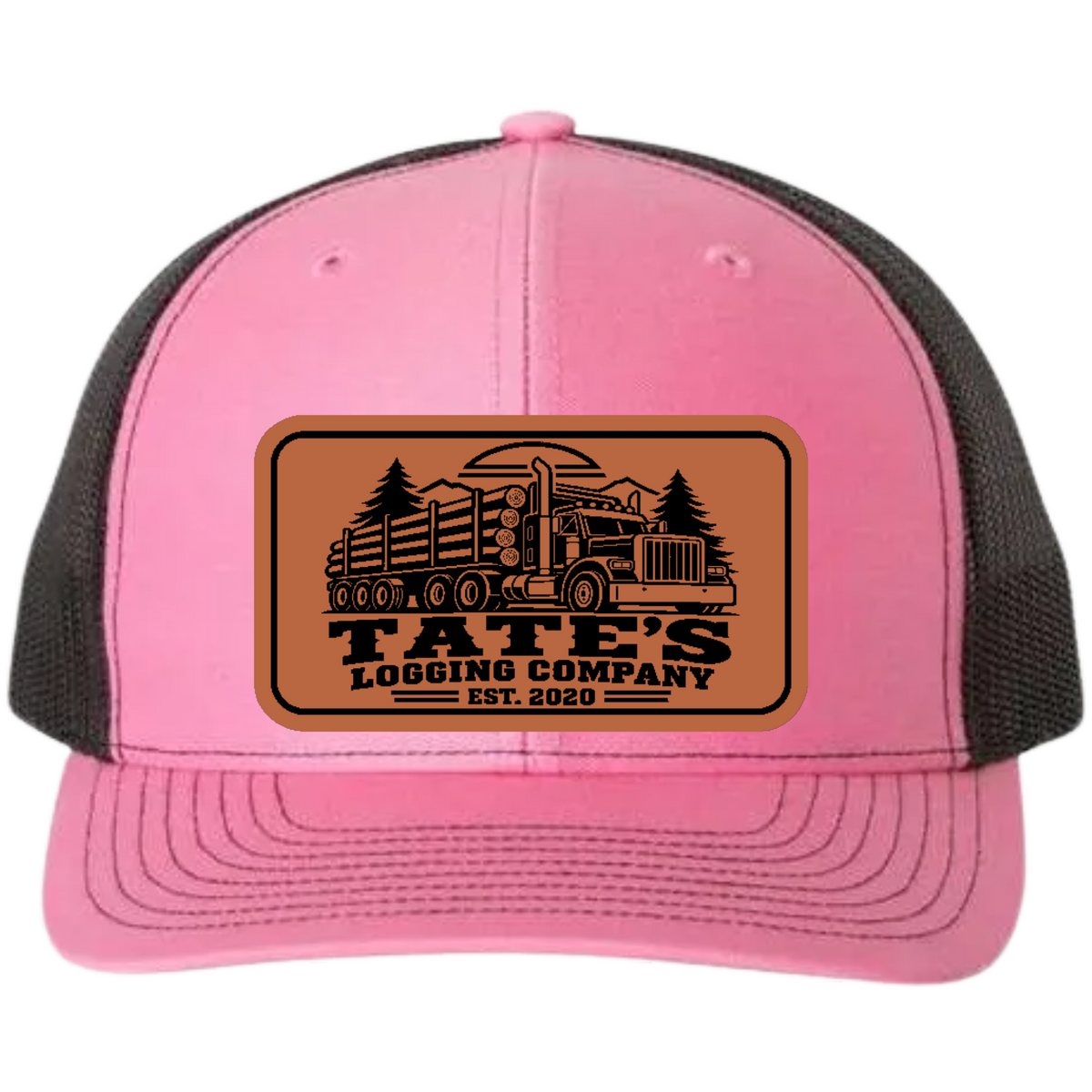 Tate's Logging Log Truck Leather Patch