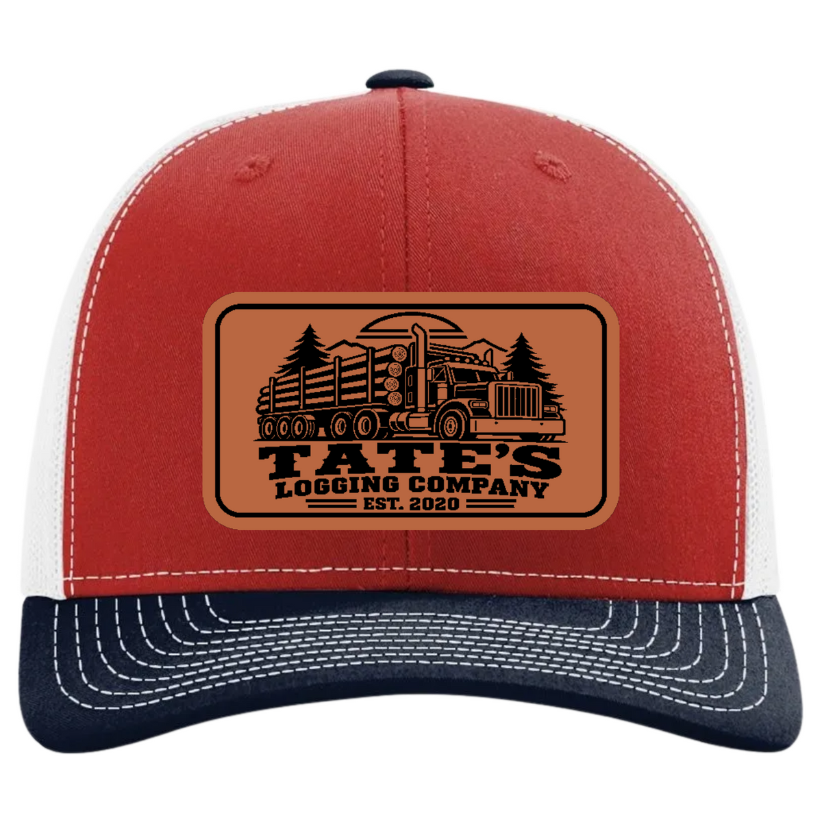 Tate's Logging Log Truck Leather Patch