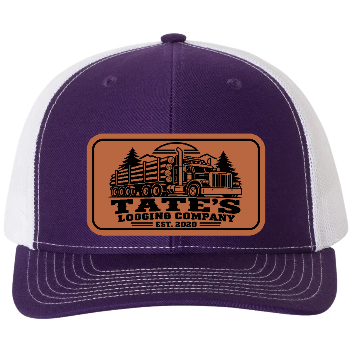 Tate's Logging Log Truck Leather Patch