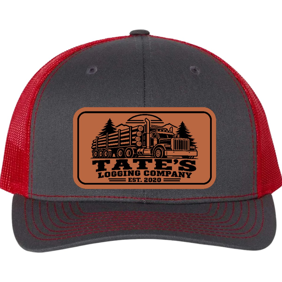 Tate's Logging Log Truck Leather Patch
