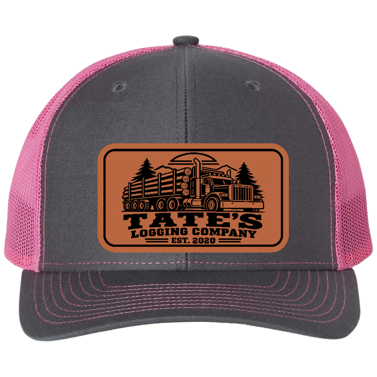 Tate's Logging Log Truck Leather Patch