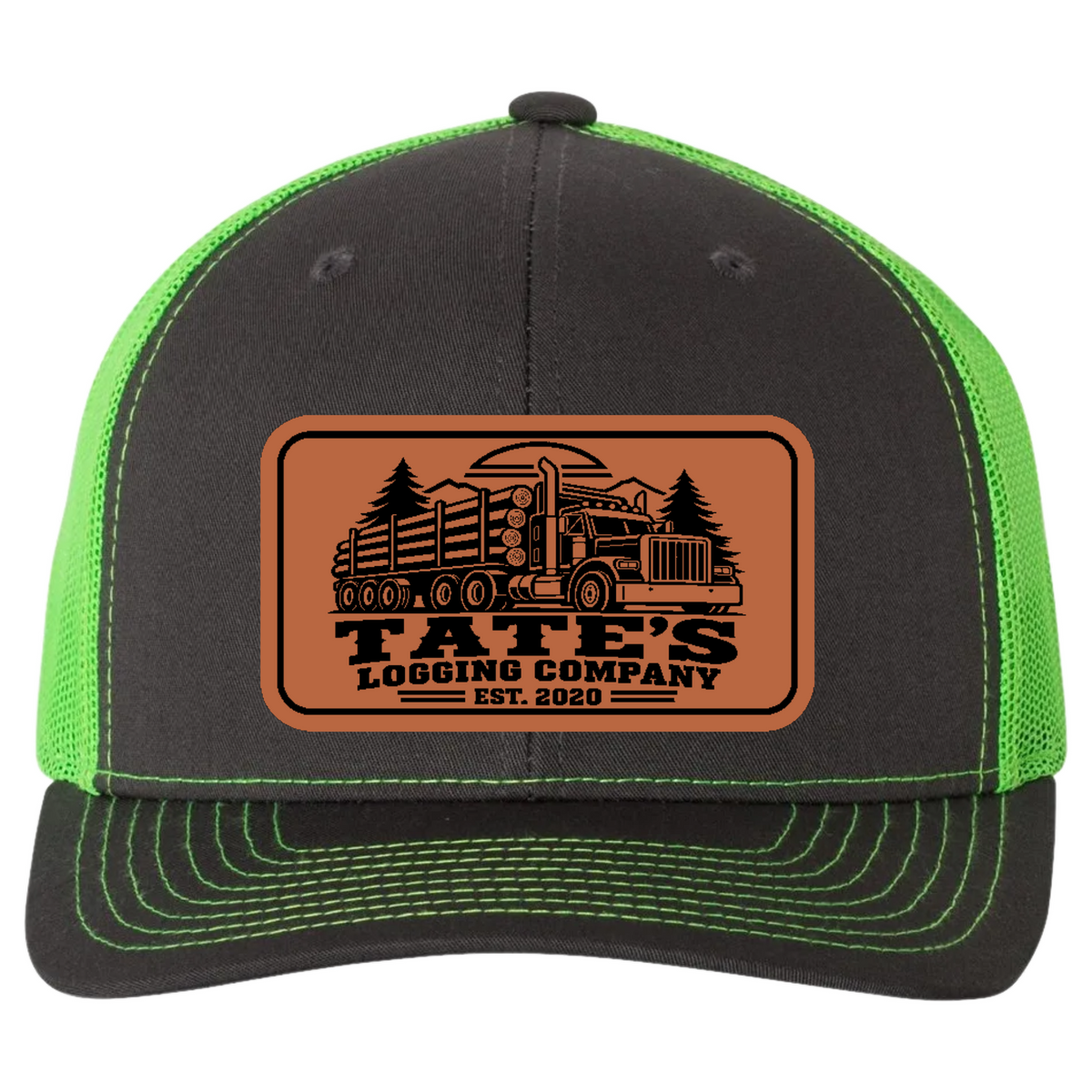 Tate's Logging Log Truck Leather Patch