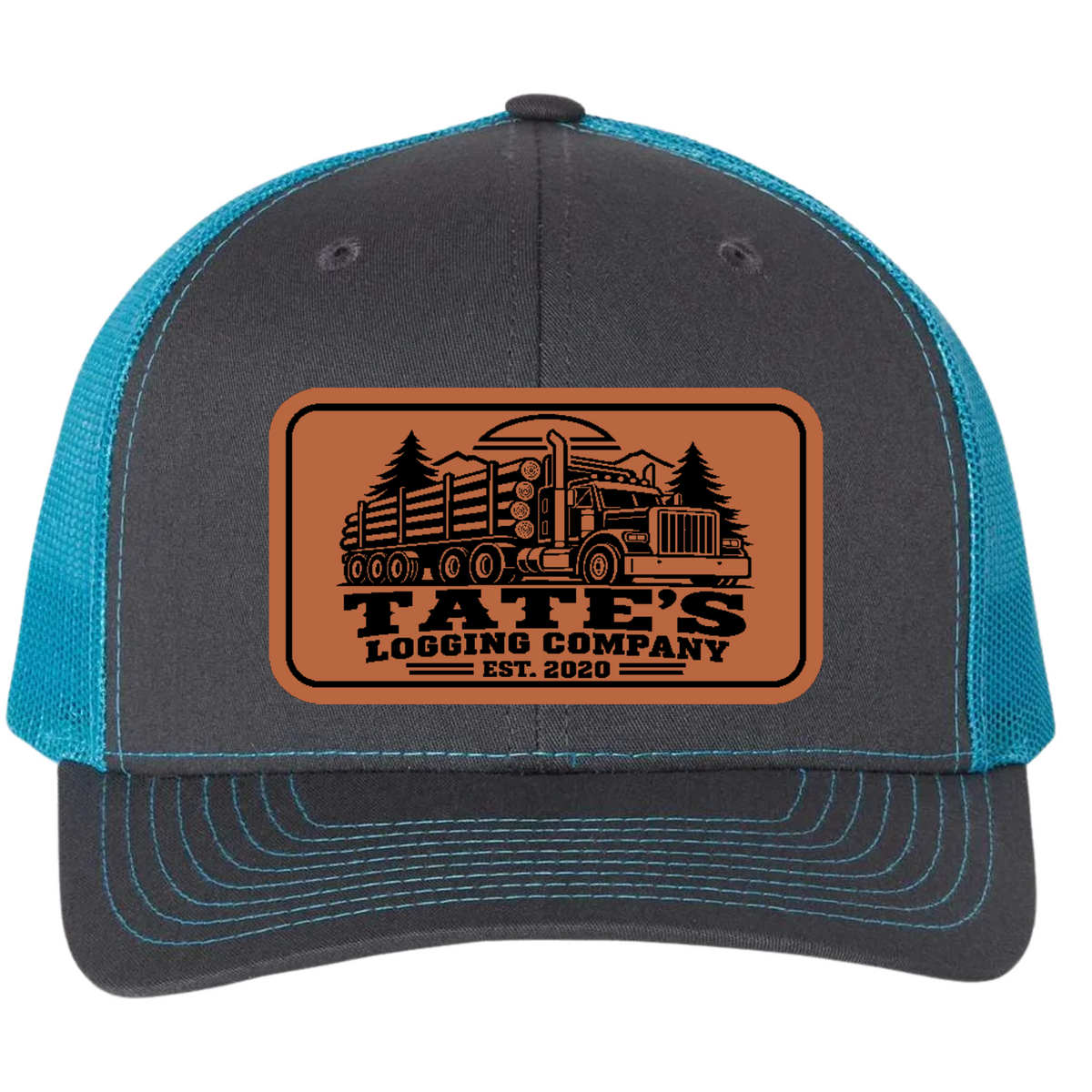 Tate's Logging Log Truck Leather Patch