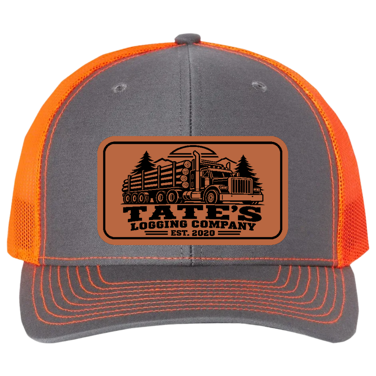Tate's Logging Log Truck Leather Patch