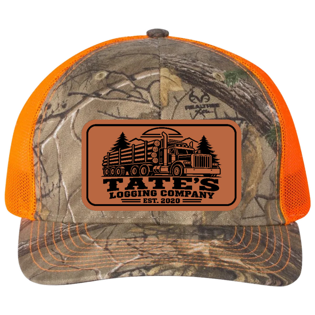 Tate's Logging Log Truck Leather Patch