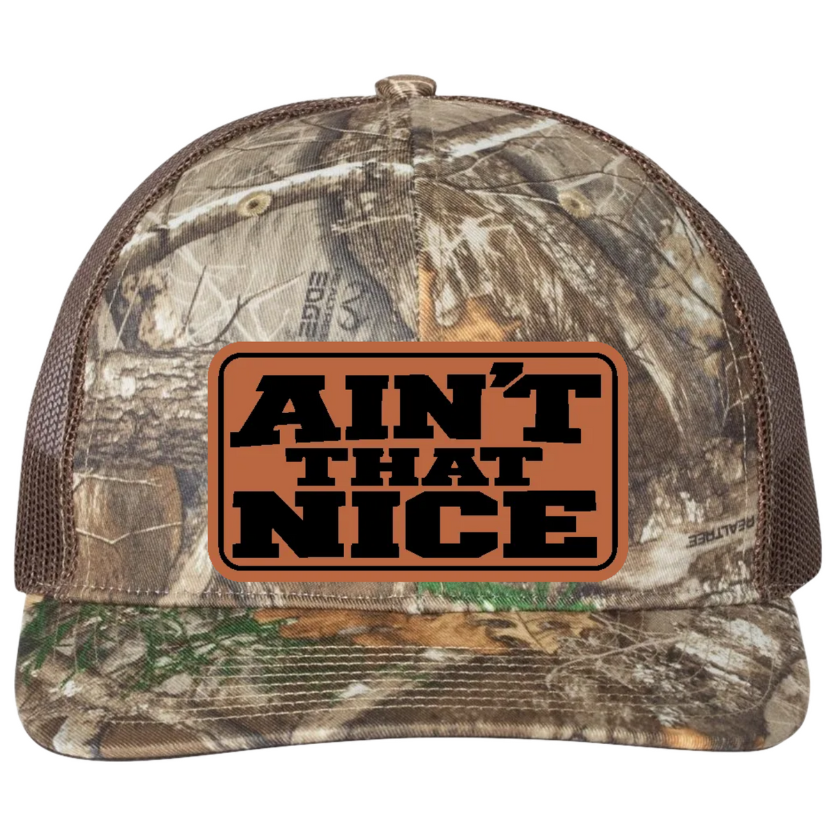 Tate's Logging Ain't That Nice Leather Patch