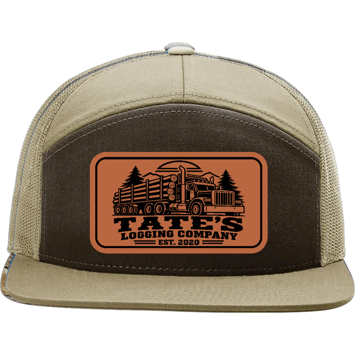 Tate's Logging Log Truck Leather Patch