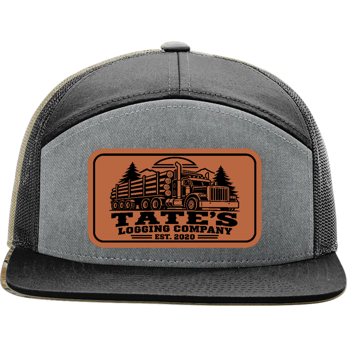 Tate's Logging Log Truck Leather Patch
