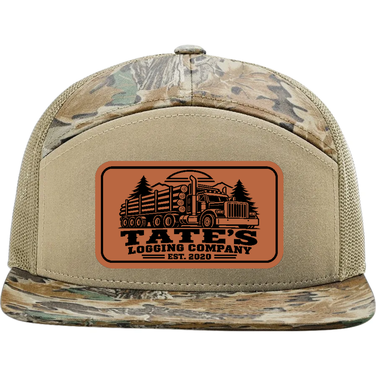 Tate's Logging Log Truck Leather Patch