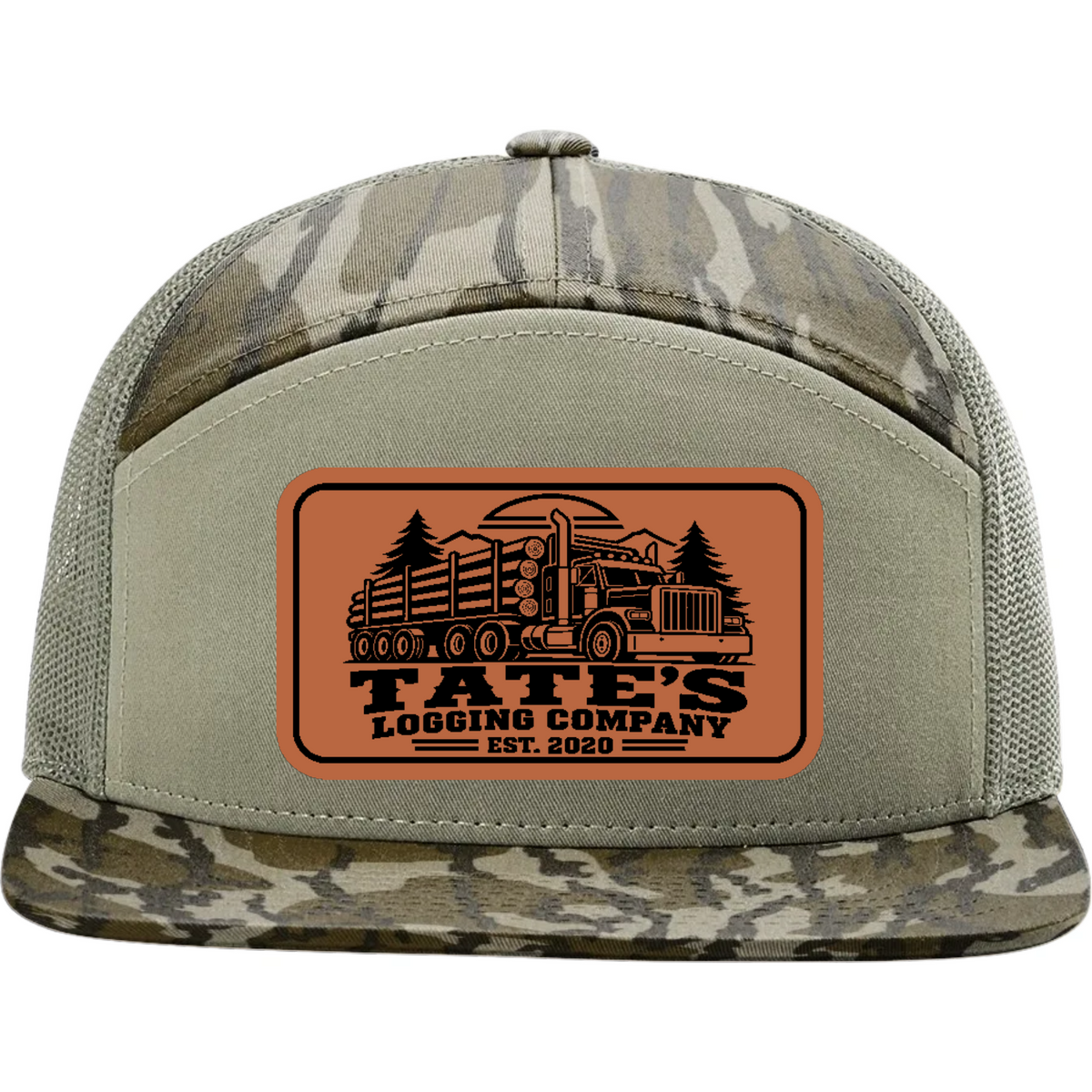 Tate's Logging Log Truck Leather Patch