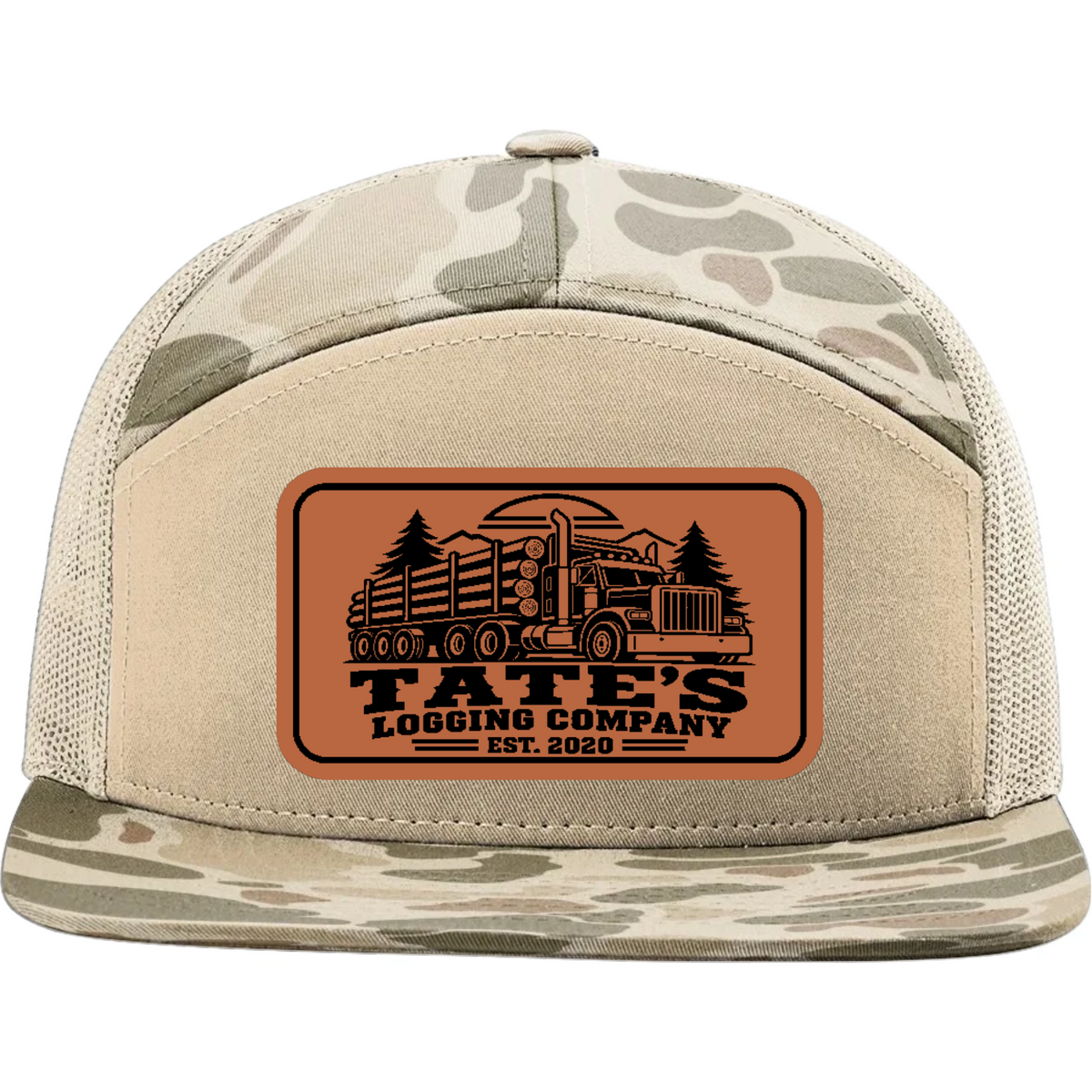 Tate's Logging Log Truck Leather Patch
