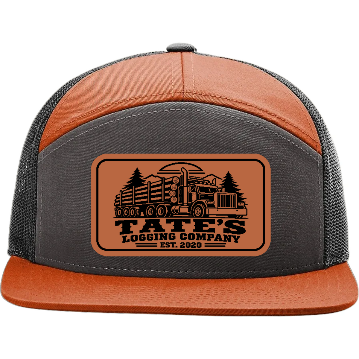 Tate's Logging Log Truck Leather Patch