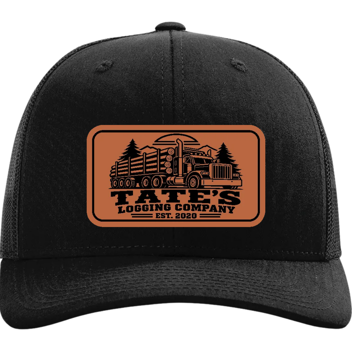Tate's Logging Log Truck Leather Patch