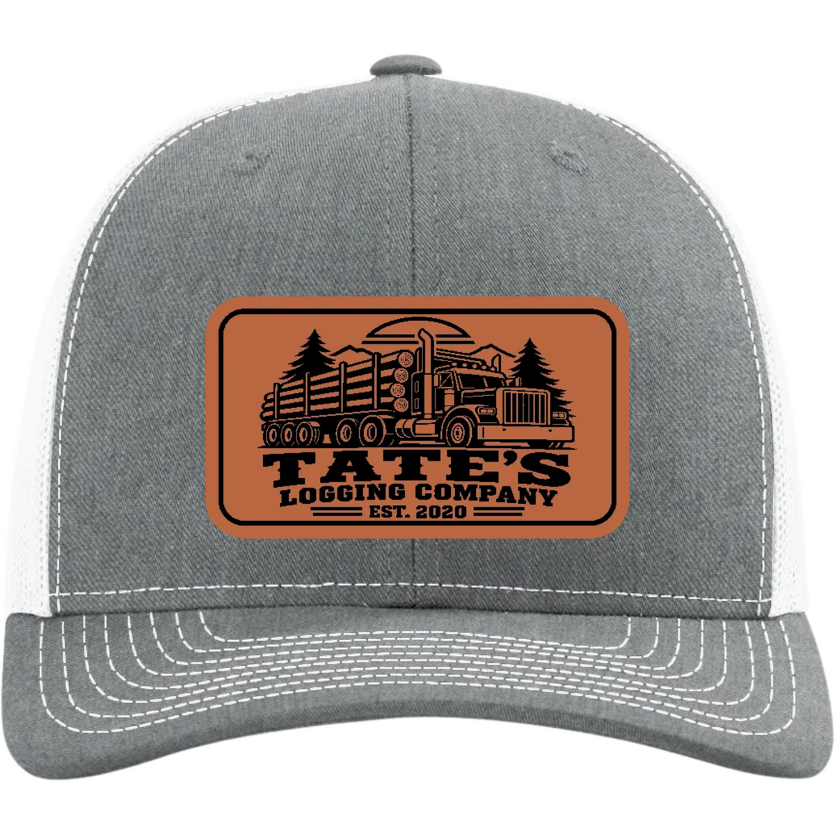 Tate's Logging Log Truck Leather Patch
