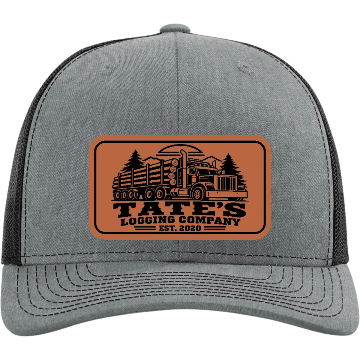 Tate's Logging Log Truck Leather Patch