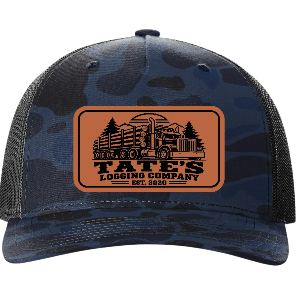 Tate's Logging Log Truck Leather Patch