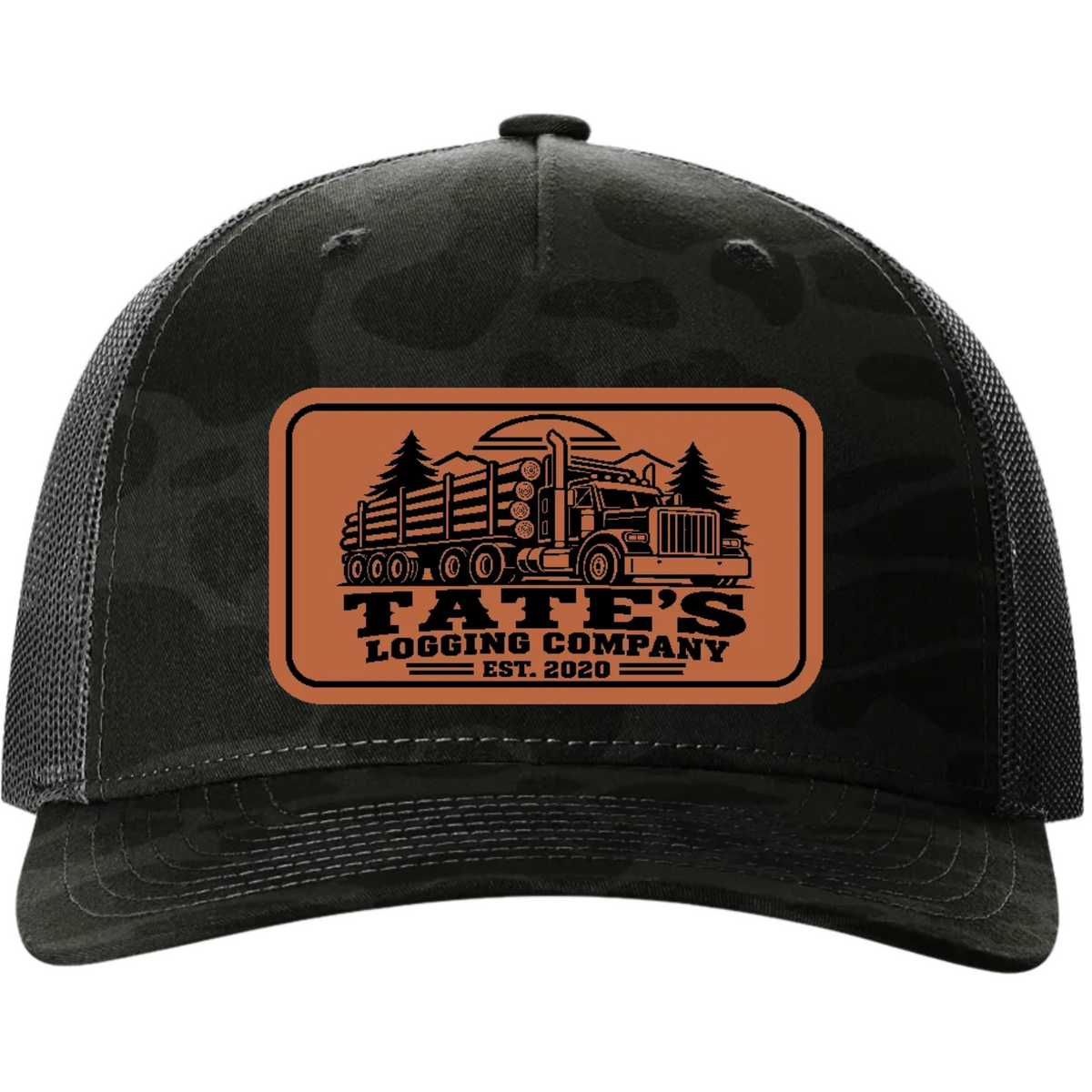 Tate's Logging Log Truck Leather Patch