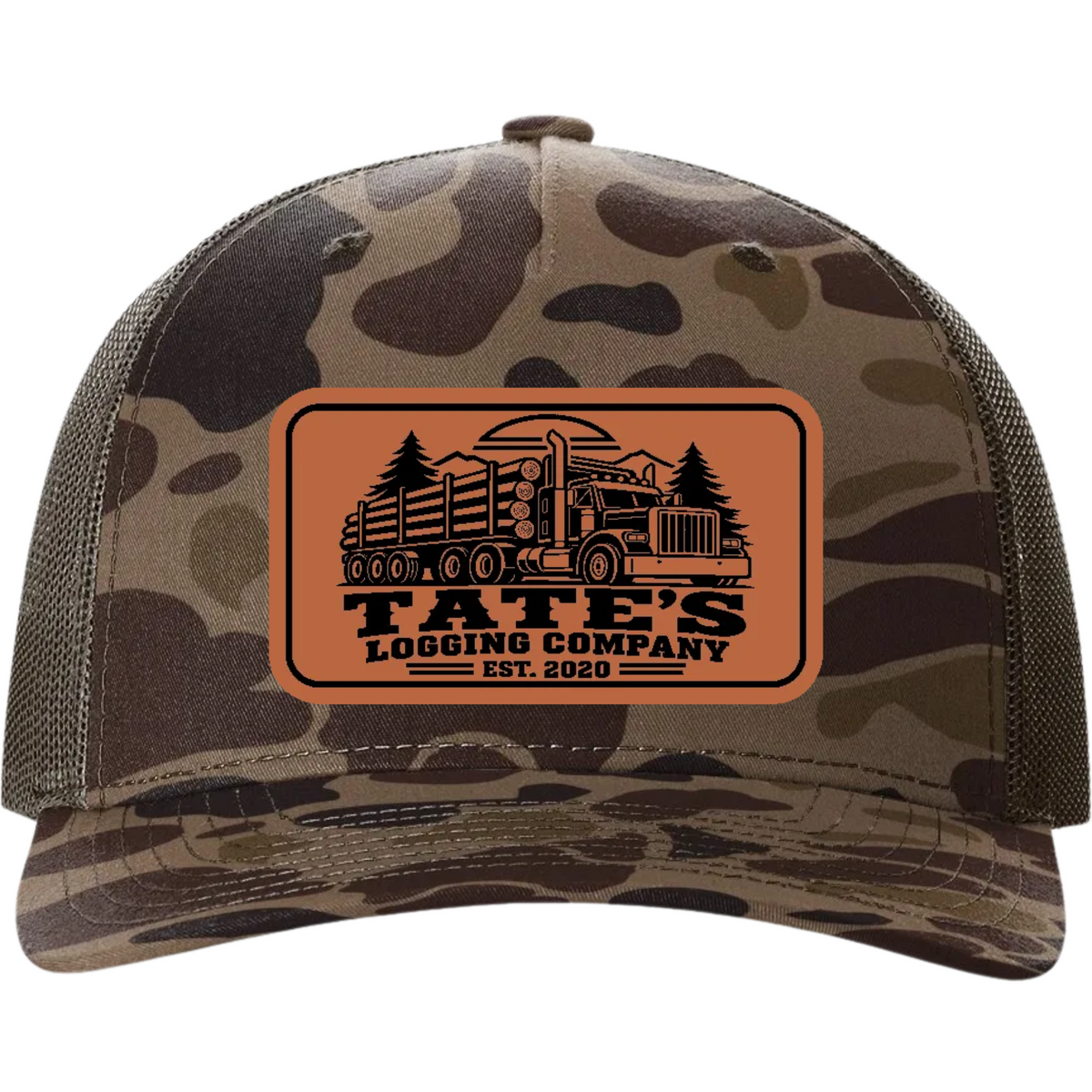 Tate's Logging Log Truck Leather Patch