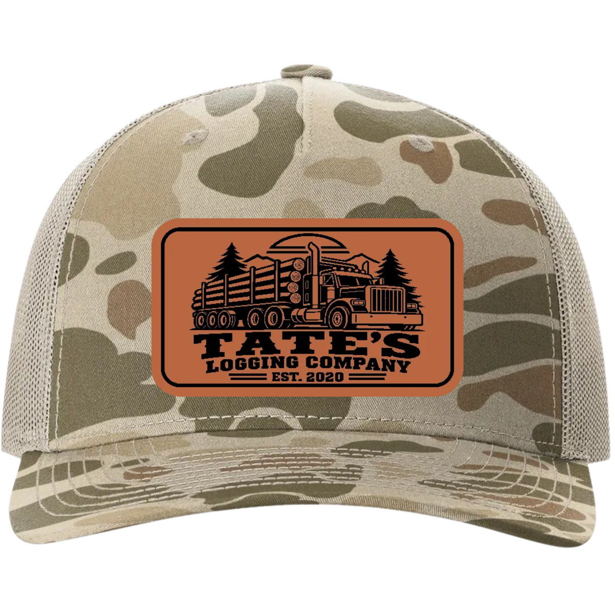 Tate's Logging Log Truck Leather Patch