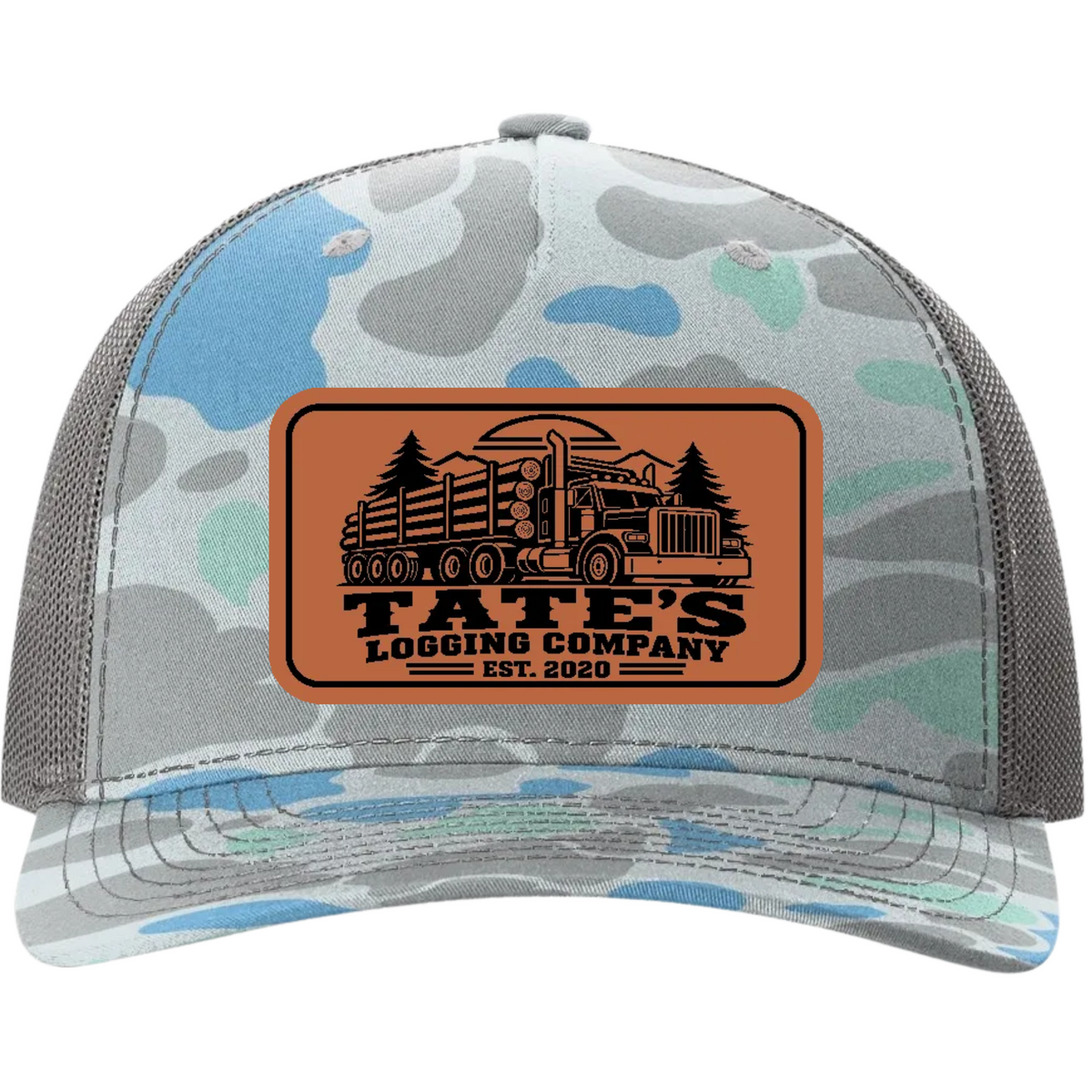 Tate's Logging Log Truck Leather Patch