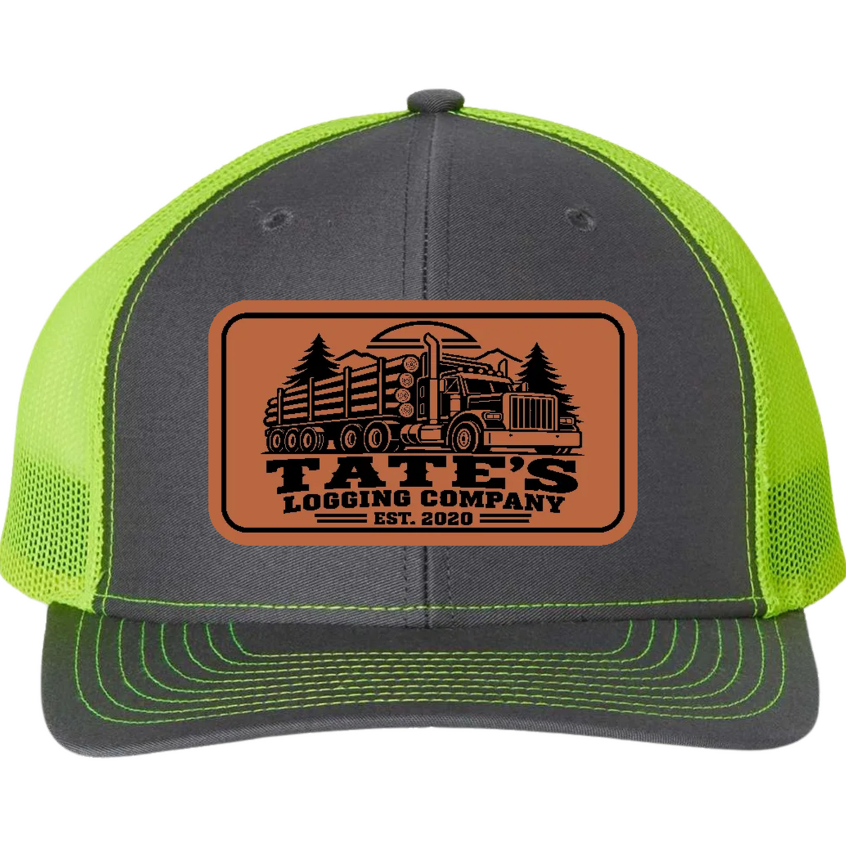 Tate's Logging Log Truck Leather Patch