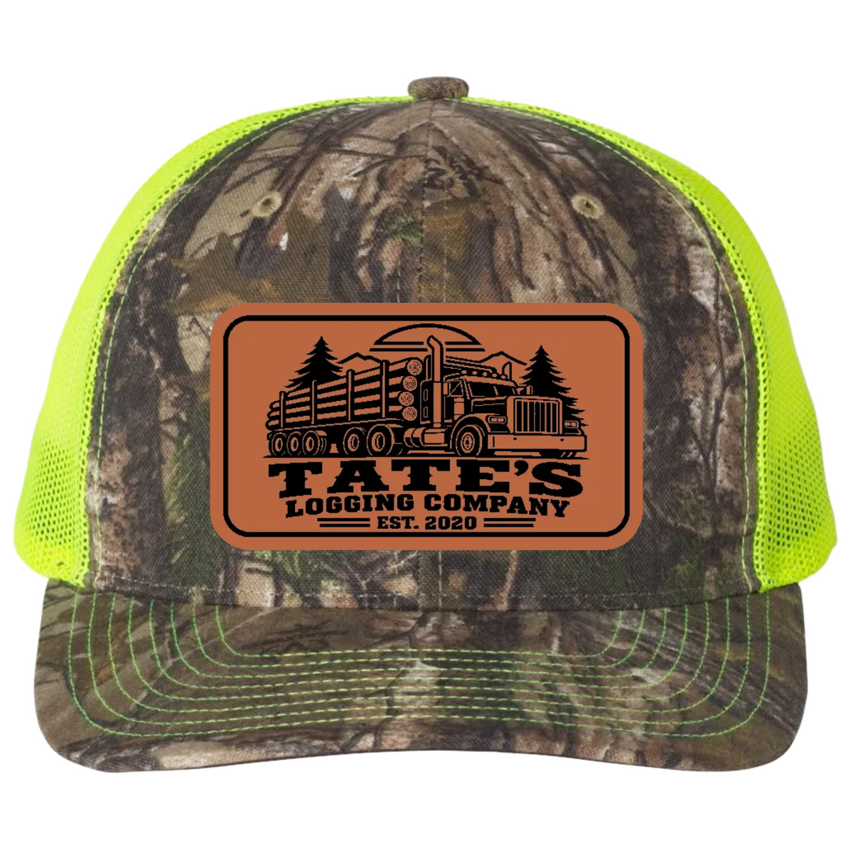 Tate's Logging Log Truck Leather Patch