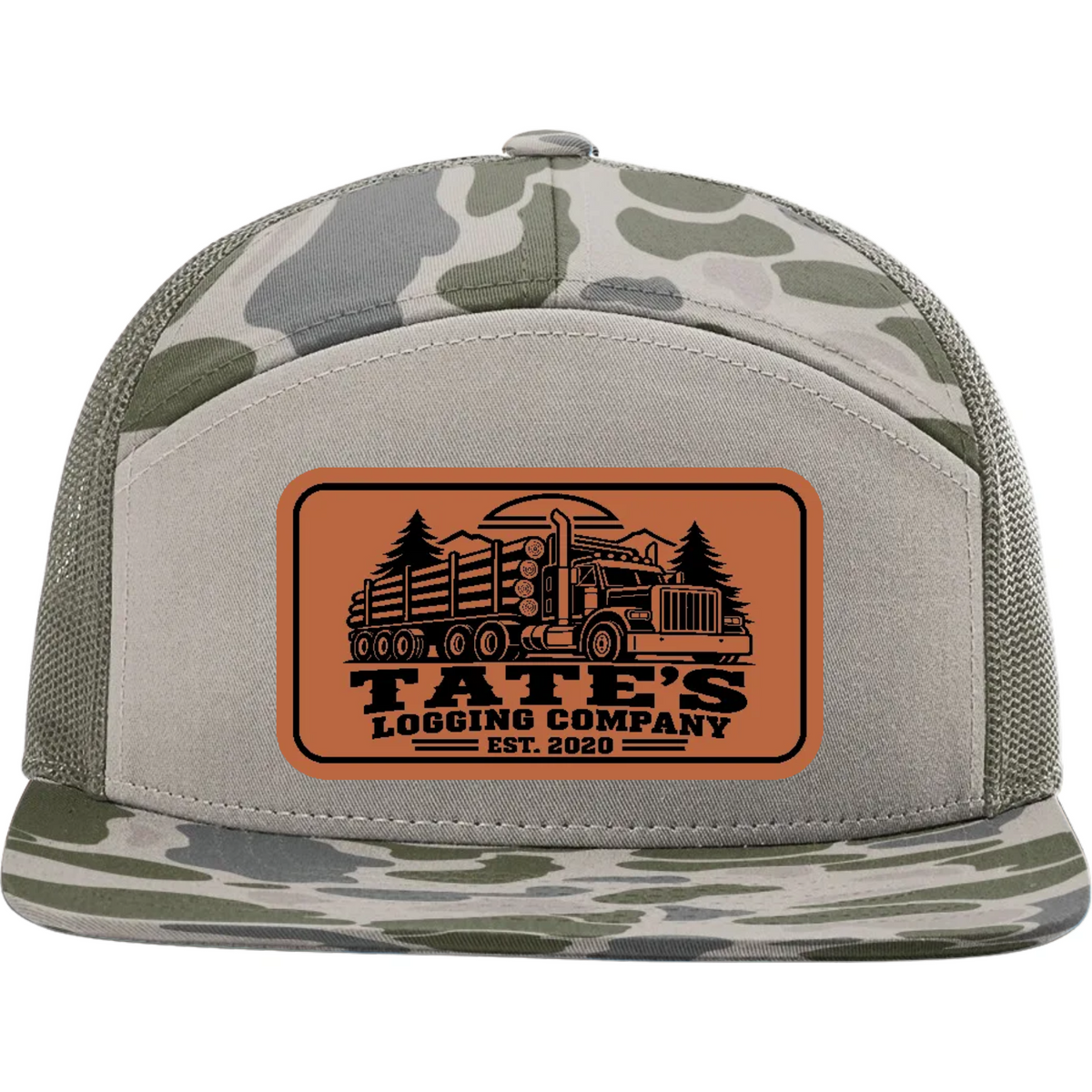Tate's Logging Log Truck Leather Patch