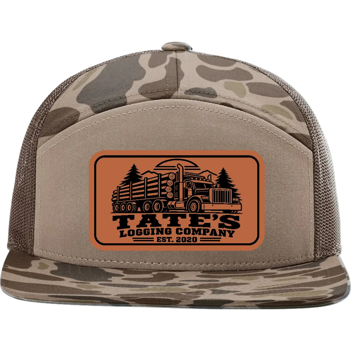 Tate's Logging Log Truck Leather Patch