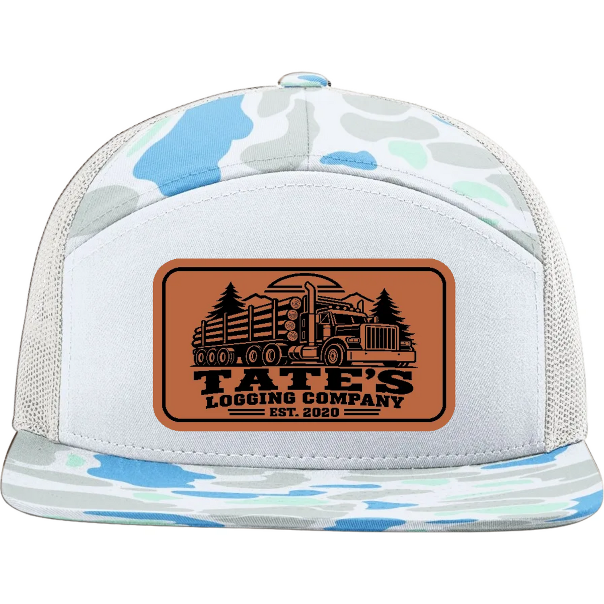 Tate's Logging Log Truck Leather Patch